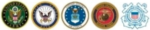 Seals of the U.S. Army, Navy, Air Force, Marine Corps and Coast Guard